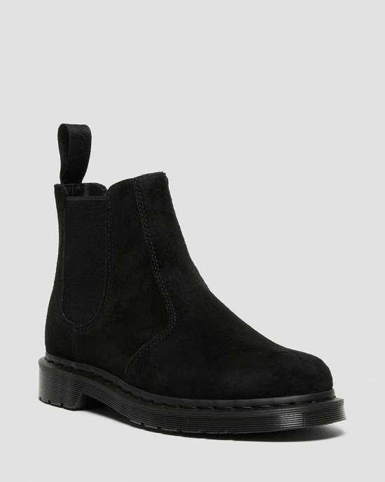 Botas Chelsea Dr. Martens 2976 Black Suede Hombre Negros MX-62395